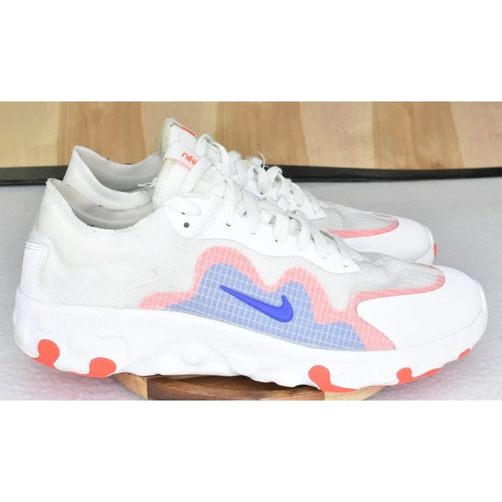 Nike Renew Lucent Men Shoes Size 12 White Royal Crimson Sneakers BQ4235-104